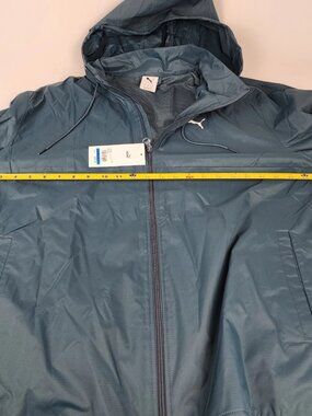 Puma Blue/Gray Hooded Windbreaker Jacket XL NWT